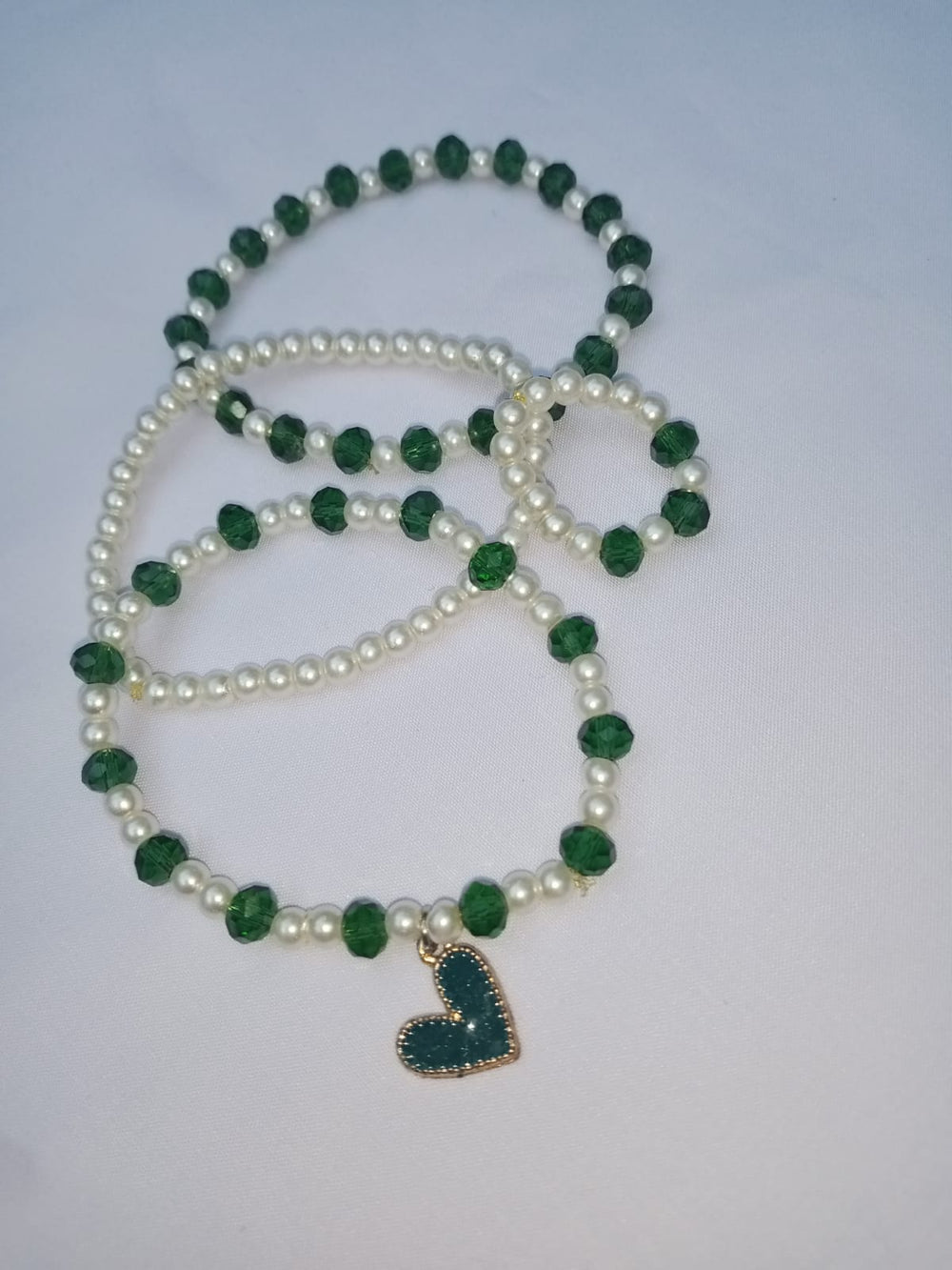 Emerald Pearl Bracelet Set ✨