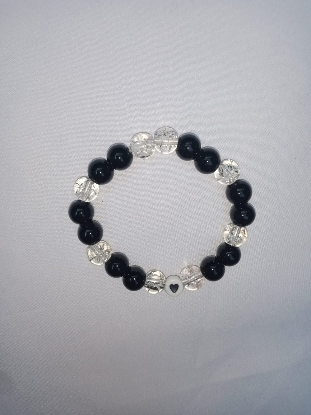 Midnight Crystal Heart Bracelet 🖤