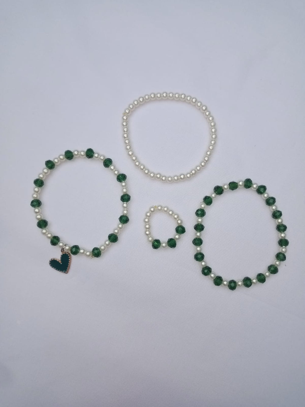 Emerald Pearl Bracelet Set ✨
