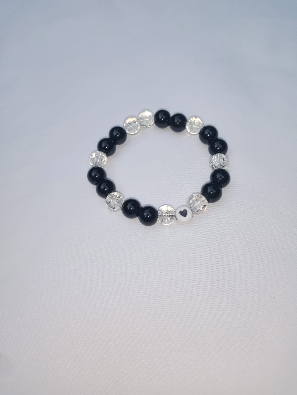 Midnight Crystal Heart Bracelet 🖤