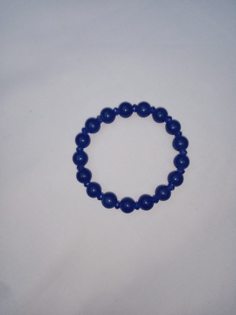 Royal Blue Glass Beaded Stretch Bracelet 💙