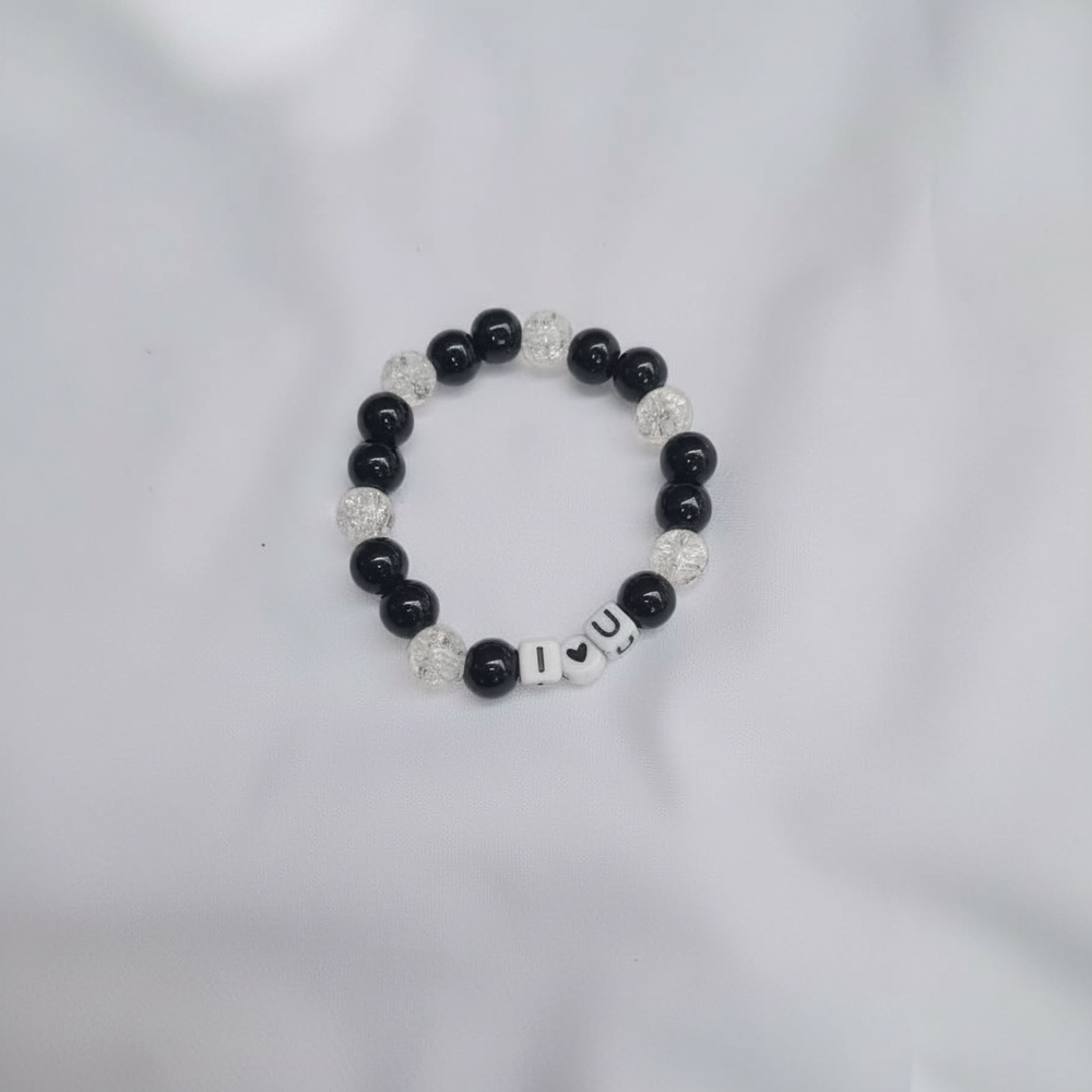 I Love U Handmade Beaded Bracelet